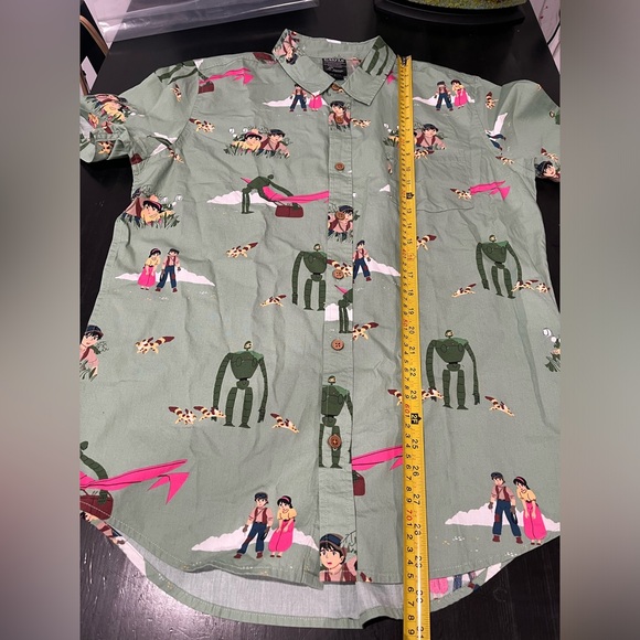 Studio Castle in the Sky Pazu, Sheeta, and Friends Woven Button-Up (Large) - Picture 6 of 7